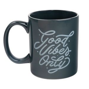 Good Vibes Only Ceramic Gray Mug